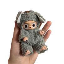 NAUJIENA! Išskirtinės išvaizdos Labubu the monsters žaislas - pilkas