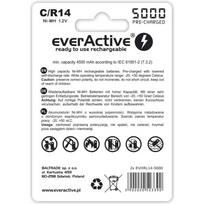 EverActive R14/C Ni-MH 5000mAh Įkraunamos baterijos, 2 vnt.