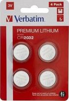 cr2032 elementai - Verbatim CR2032 Lithium Battery 3V, 4 vnt. - 1 nuotrauka