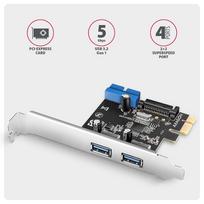 rs232 pci - Axagon PCEU-232RS PCIe kortelė 2+2x USB 5Gbps prievadas, SATA maitinimas, Juoda (Black) - 3 nuotrauka