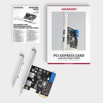 rs232 pci - Axagon PCEU-232RS PCIe kortelė 2+2x USB 5Gbps prievadas, SATA maitinimas, Juoda (Black) - 5 nuotrauka