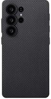 pitaka s25 ultra - Pitaka "PIN Button Case for Samsung Galaxy S25 Ultra" Juodas/Pilkas (Black/Grey) - 1 nuotrauka