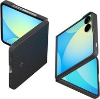 aramid deklas - Spigen "AirSkin Aramid Case for Samsung Galaxy Z Flip 7" Juodas (Black) - 4 nuotrauka
