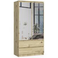 veidrodziai prieskambario - Spinta Akord Furniture Factory S90, amatinis ąžuolas (Oak), su veidrodžiu - 1 nuotrauka