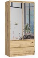 veidrodziai prieskambario - Spinta Akord Furniture Factory S90, amatinis ąžuolas (Oak), su veidrodžiu - 2 nuotrauka