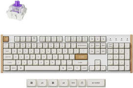 gateron - Keychron K10 HE Wireless, Gateron Magnetic Nebula, Balta (White) Magnetinė Belaidė Žaidimų Klaviatūra - 2 nuotrauka