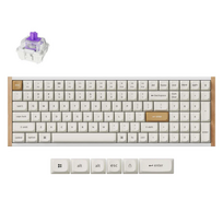 Keychron K4 HE Wireless (K4H-Q1) - US išdėstymas - Hot-Swappable Gateron Magnetic Nebula - Balta (White) Magnetinė Belaidė Žaidimų Klaviatūra