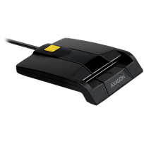 smart card skaitytuvas - Axagon CRE-SM3N Kompaktiškas USB kontaktinis išmaniųjų/ID kortelių skaitytuvas Juodas (Black) - 7 nuotrauka