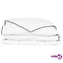 koldra - Antklodė vidaXL, pūkinė, žieminė, 200x220 cm, balta (White) - 4 nuotrauka