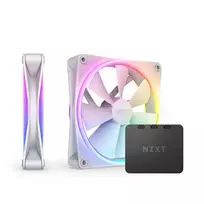 rgb hub - NZXT F140 RGB DUO Twin Pack 140 mm Balta (White) - 2 nuotrauka