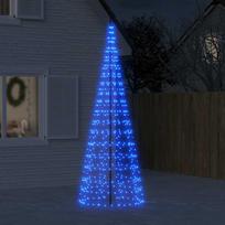 Kalėdų eglutė ant vėliavos stiebo, 550 LED, Mėlyna (Blue), vidaXL FPRVXL358115