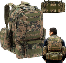 kuprine 50l - Extralink MIL-668, taktinė, 50 l, Juoda (Black) - 1 nuotrauka