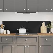 vidaXL Virtuvės sienelės Juodos (Black), 80x50 cm, 2 vnt., grūdintas stiklas