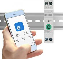 relia - Qoltec WiFi DIN bėgio relė su elektros skaitikliu 63A - 2 nuotrauka