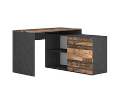 rasomasis stalas 120x60 - Kampinis rašomasis stalas Kurt JULES 120x60 Rudas/Juodas (Brown/Black) - 2 nuotrauka