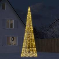 veliavos stiebo led - Kalėdų eglutė ant vėliavos stiebo, 500 cm, 1534, vidaXL FPRVXL358116, šiltai balta (Warm White) - 2 nuotrauka