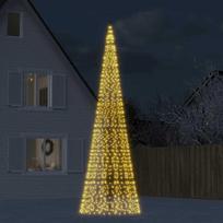 veliavos stiebo led - Kalėdų eglutė ant vėliavos stiebo, 500 cm, 1534, vidaXL FPRVXL358116, šiltai balta (Warm White) - 3 nuotrauka