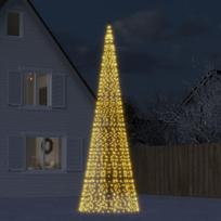 veliavos stiebo led - Kalėdų eglutė ant vėliavos stiebo, 500 cm, 1534, vidaXL FPRVXL358116, šiltai balta (Warm White) - 4 nuotrauka