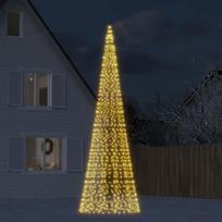 veliavos stiebo led - Kalėdų eglutė ant vėliavos stiebo, 500 cm, 1534, vidaXL FPRVXL358116, šiltai balta (Warm White) - 5 nuotrauka