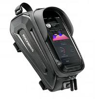 dviracio sarvas - Rockbros B68-1 dviračio rėmo krepšys su telefono kišene, 1,7 l, juodas (Black) - 1 nuotrauka