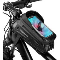dviracio sarvas - Rockbros B68-1 dviračio rėmo krepšys su telefono kišene, 1,7 l, juodas (Black) - 4 nuotrauka