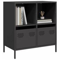 komoda juoda - vidaXL Šoninė spintelė, Juoda (Black), 68x39x73,5 cm - 1 nuotrauka