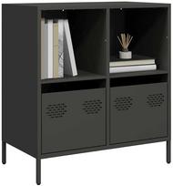 komoda juoda - vidaXL Šoninė spintelė, Juoda (Black), 68x39x73,5 cm - 2 nuotrauka