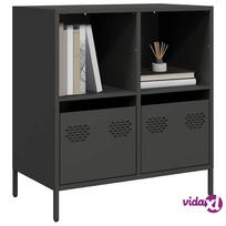komoda juoda - vidaXL Šoninė spintelė, Juoda (Black), 68x39x73,5 cm - 3 nuotrauka