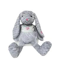 pliusiniai zaislai triusiukas - TULILO Pliušinis žaislas triušis Rozia, pilkas (Grey), 32 cm - 1 nuotrauka
