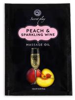 Masažo aliejus "Peach & Sparkling Wine" Secret Play 10 ml