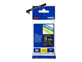 balta lipni juosta - Brother | TZe-325 Laminated Tape | White on Black | TZe | 8 m | 9 cm | TZE325 - 1 nuotrauka