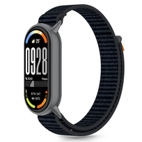 xiaomi band 9 - Tech-Protect watch strap Nylon Stripe Xiaomi Smart Band 8/9/10/NFC, juodas/oranžinis (Black/Orange) - 3 nuotrauka