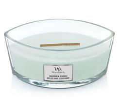 WoodWick Sagewood & Seagrass aromatinė žvakė - 453,6 g.
