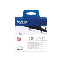 Brother | DK-22214 Continuous Length Paper Label | Black, White | DK | 12mm | 30.5 m | DK22214