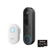 duru skambutis ismanusis - Reolink D340B Išmanusis durų skambutis su varpeliu ir 64 GB SD kortele Juodas (Black) - 1 nuotrauka