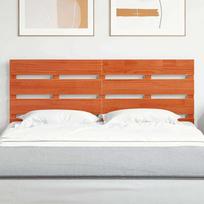 vidaXL Lovos galvūgalis Vaško ruda (Walnut), 160 cm, iš kietos pušies