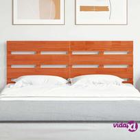 kietas vaskas - vidaXL Lovos galvūgalis Vaško ruda (Walnut), 160 cm, iš kietos pušies - 3 nuotrauka
