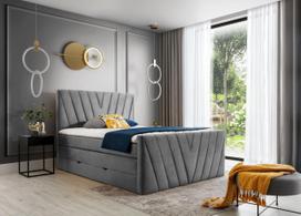 Lova NORE Candice Nube 04, 160x200 cm, pilka (Grey)
