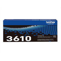 dazai spausdintuvams - Brother TN-3610 Genuine Toner Cartridge, Black | Brother TN3610 | Toner cartridge | Black - 1 nuotrauka