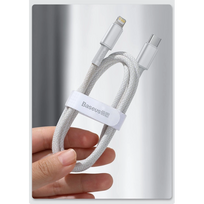 baseus usb c cable 1m - Baseus CATLGD-01 High Density PD 20W USB-C - Lightning - 25 nuotrauka