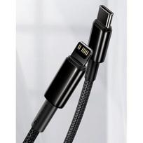 baseus usb type c laidas 2m - Baseus Tungsten Gold Type-C to Lightning 20W, 2m Black - 7 nuotrauka