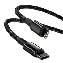 baseus usb type c laidas 2m - Baseus Tungsten Gold Type-C to Lightning 20W, 2m Black - 16 nuotrauka