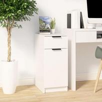 vidaXL Rašomojo stalo spintelė, balta (White), 33,5x50x75 cm