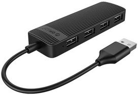 usb a sakotuvas - Orico FL02 USB-A šakotuvo prijungimo stotis 4x USB-A 2.0 - Juoda (Black) - 2 nuotrauka
