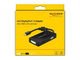 DeLOCK 62073 Mini DisplayPort į HDMI/VGA/DVI Adapteris Juodas (Black)