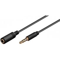 Goobay 62479 TRRS 4pin 3.5 mm male to female audio extension cable 2m Juodas (Black)