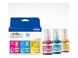 Brother BTD100CLVAL | Multipack Ink Bottles | Magenta, Cyan, Yellow