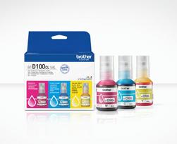 rasalai spausdintuvo - Brother BTD100CLVAL | Multipack Ink Bottles | Magenta, Cyan, Yellow - 2 nuotrauka