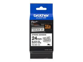 spausdintuvas balta - Brother | TZe-S251 Strong Adhesive Laminated Tape | Black on White | TZe | 8 m | 2.4 cm | TZeS251 - 3 nuotrauka