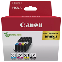 CANON CLI-551 Ink Cartridge C/M/Y/BK | 6509B016
